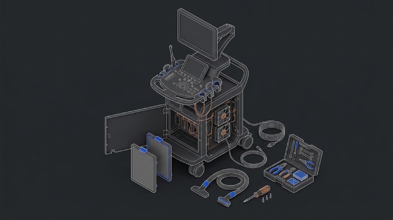 Preventive maintenance of an ultrasound cart