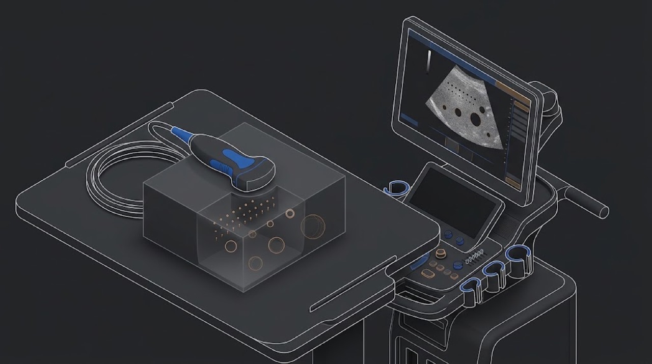 Probe on a QC phantom